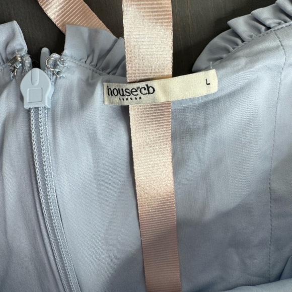 House of CB 'Maribel' Soft Blue Broderie Corset Mini Dress NWOT - Picture 7 of 12